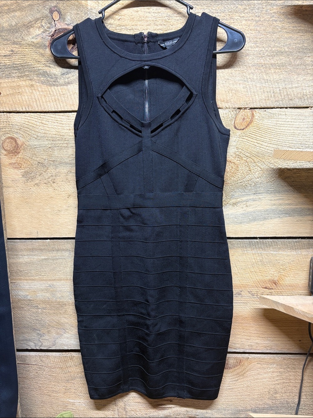 GUESS Sleeveless Cutout Bodycon Bandage Mini Dress